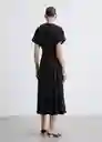 Vestido Pili Negro Talla M Mujer Mango