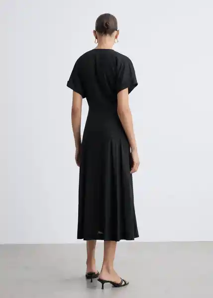 Vestido Pili Negro Talla M Mujer Mango