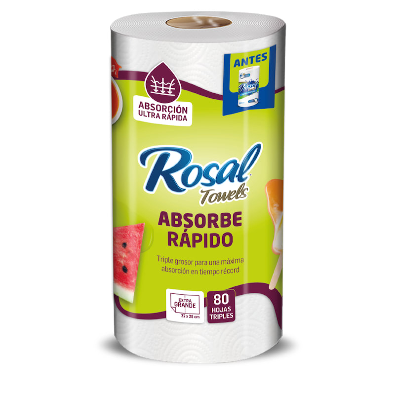Rosal Toalla de Cocina Triple Hoja 80 und