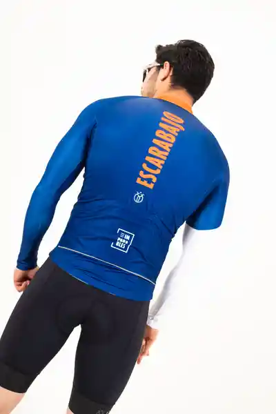 Escarabajo Cycling Jersey de Ciclismo Esencial Azul L