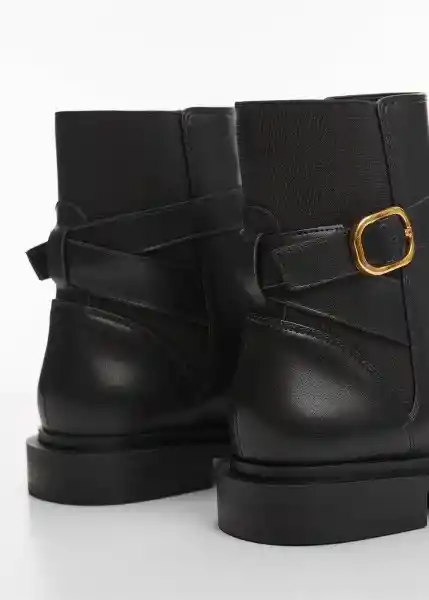 Botines Sindi Negro Talla 40 Mujer Mango