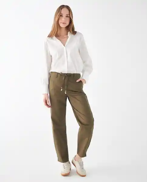 Pantalón Verde Marisma Oscuro Talla 4 632F009 Esprit