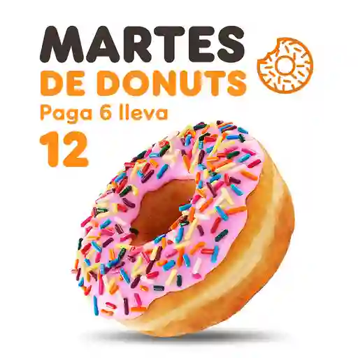 Martes de donuts (paga 6 y lleva 12)