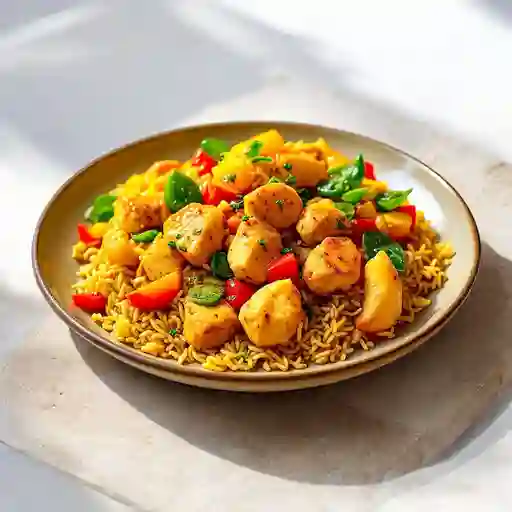 Pollo Agridulce Con Durazno