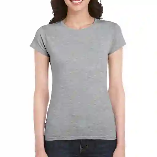 Gildan Camiseta Entallada Jaspe Gris Talla L Ref. 64000L