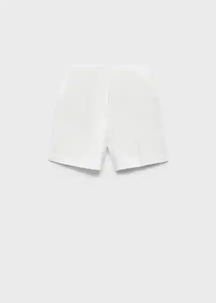Short Boreli Offwhite Talla 34 Mujer Mango