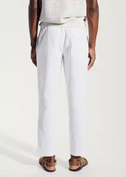 Pantalón Conca Blanco Talla 42 Hombre Mango