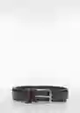 Cinturón Básico Marrón Talla 91 Hombre Mango