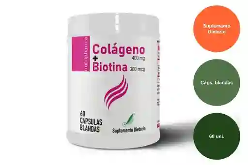 COLAGENO/BIOTINA 400/300MCG 60CAP