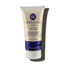 Herbanna Crema Cálida Sport para Masajes con Árnica y Eucalipto