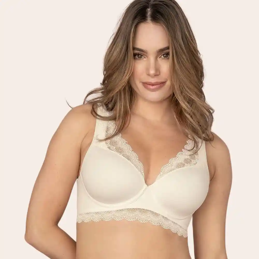 Brasier de Gran Cubrimiento: Deep Coverage Bra Talla 36b Beige
