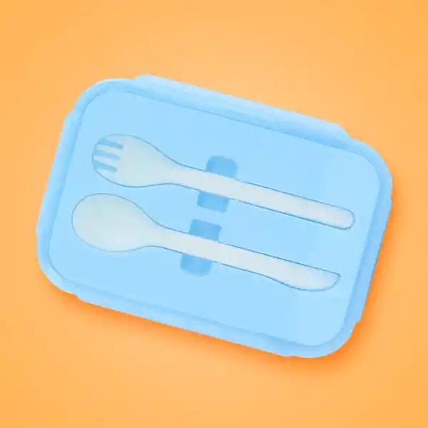 Contenedor Para Lunch Rectangular Azul Miniso