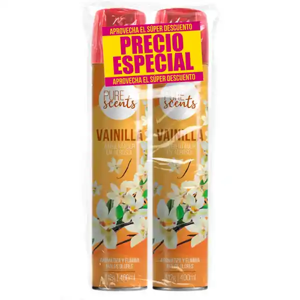 Pure Scents Pack Aromatizador Aerosol Vainilla