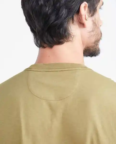 Camiseta Básica Masculino Verde Lagartija Oscuro T. L Chevignon