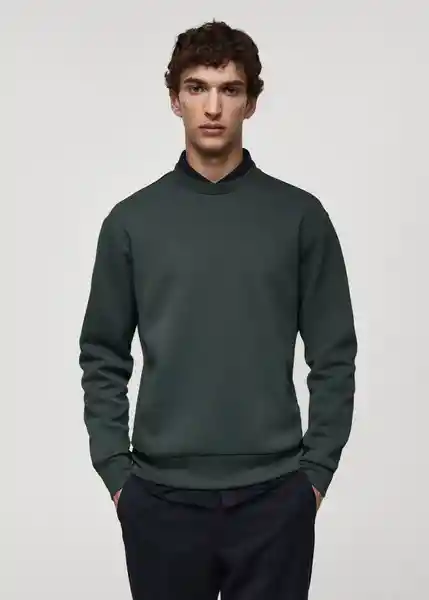 Sudadera Romoc Verde Talla L Hombre Mango