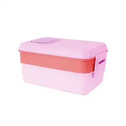 Contenedor de Doble Capa Rosa 1500 mL Serie Miniso