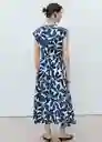 Vestido Jamie Azul Talla S Mujer Mango