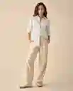 Pantalón Crudo Beige Claro Talla 6 131G000 Espirit