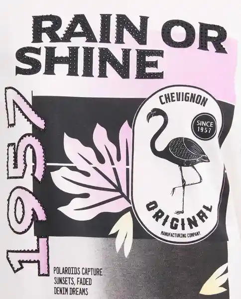 Camiseta Flamingos Graphic Tee Rosa Cósmico Claro XS Chevignon