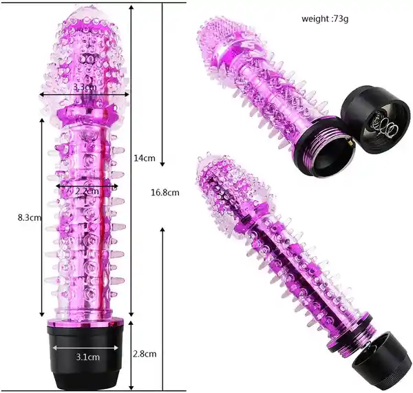 Vibrador Dildo Consolador Con Texturas en Silicona Punto g