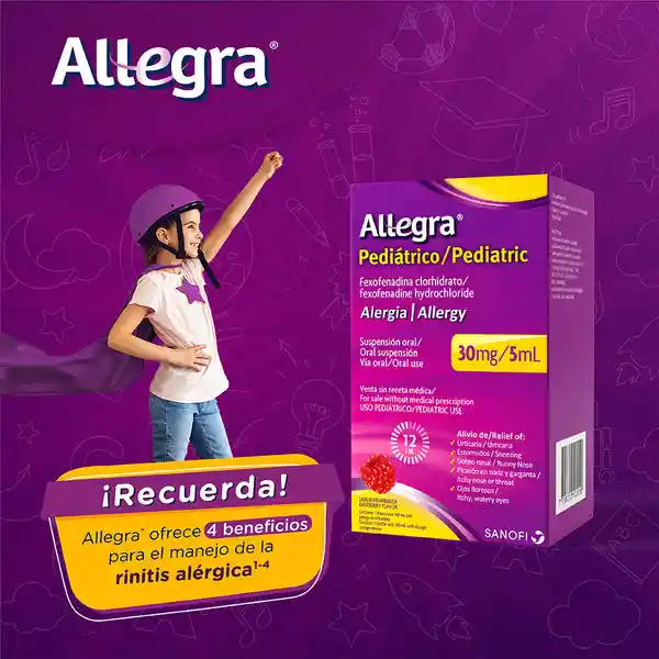 Allegra Pediátrico (30 mg / 5 mL)