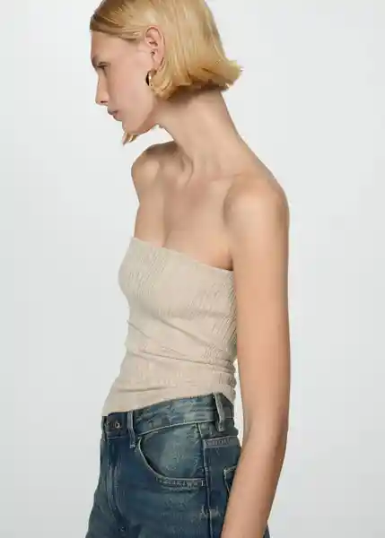 Top Paulina Piedra Talla M Mujer Mango