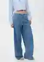 Pantalón Maria Tejano Medio Talla L Mujer Mango