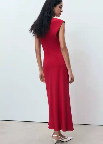 Vestido Edgar Rojo Talla M Mujer Mango