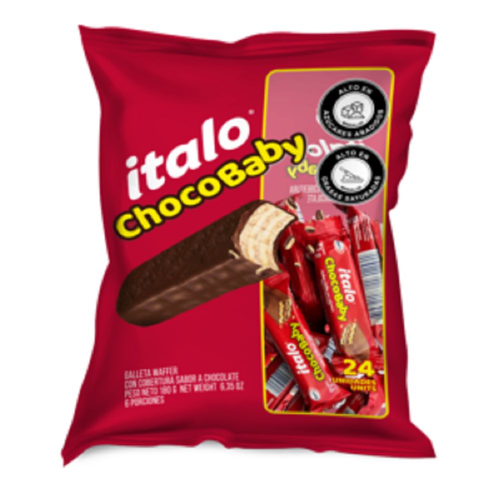 Italo Choco Baby Galleta Recubierta de Chocolate 180 g