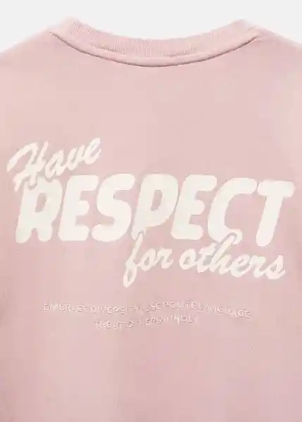 Sudadera Respect Rosa Pastel Talla 18 Niños Mango