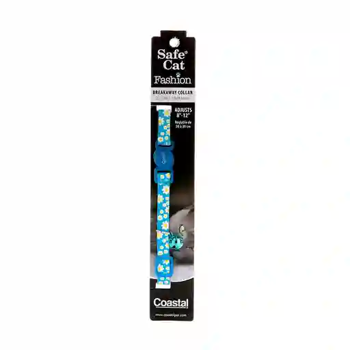 Safe Cat Collar Gato Fashion Peces Flores Daisy Azul
