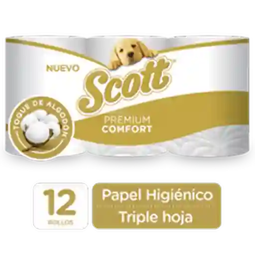 Scott Papel Higiénico Premium Comfort Triple Hoja
