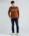  Camiseta Hombre Cafe Talla M 801E004 AMERICANINO 