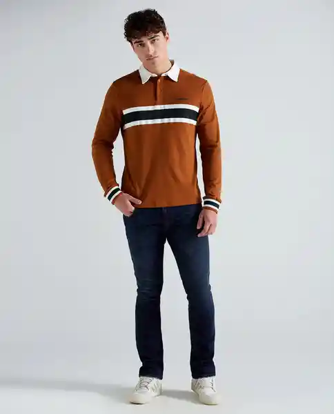  Camiseta Hombre Cafe Talla M 801E004 AMERICANINO 