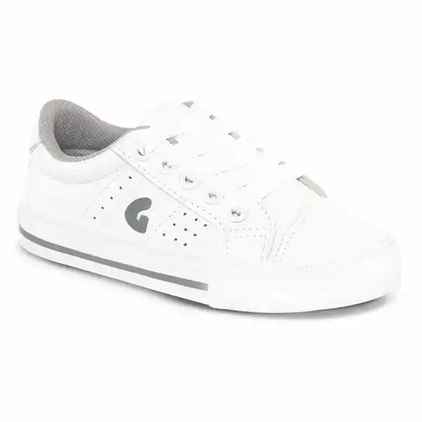 Los Gomosos Tenis Escolar Capra Bajo Unisex Blanco Talla 30