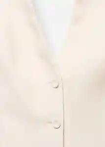 Chaleco Tempo Crudo Talla XL Mujer Mango