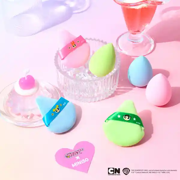 Set de Esponja Puff de Burbuja Las Chicas Superpoderosas Miniso