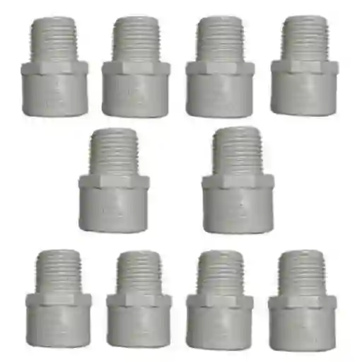 Gerfor Pack de Adaptador Macho Pulgada Presión 1/2