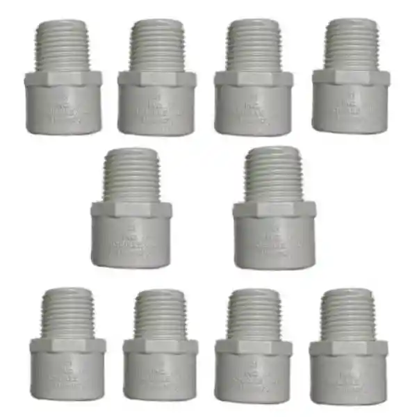 Gerfor Pack de Adaptador Macho Pulgada Presión 1/2