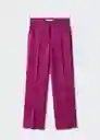 Pantalón Simon Fucsia Talla 40 Mujer Mango