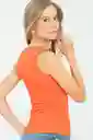 Top Basic Color Naranja Talla XL Ragged