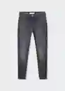 Pantalón Jean Isa Tejano Gris Oscuro Talla 32 Mujer Mango