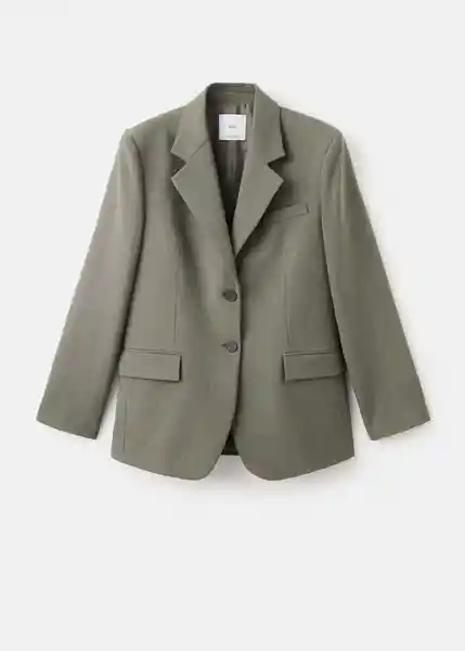 Blazer Americana Napoli Verde Pastel Talla Xs Mujer Mango