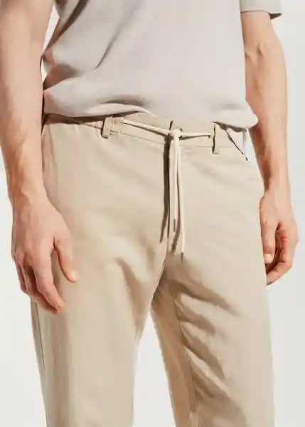 Pantalón Darren Beige Talla 46 Hombre Mango