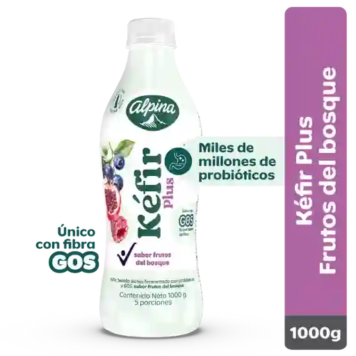 Kéfir Plus Alpina sabor frutos del bosque 1000g