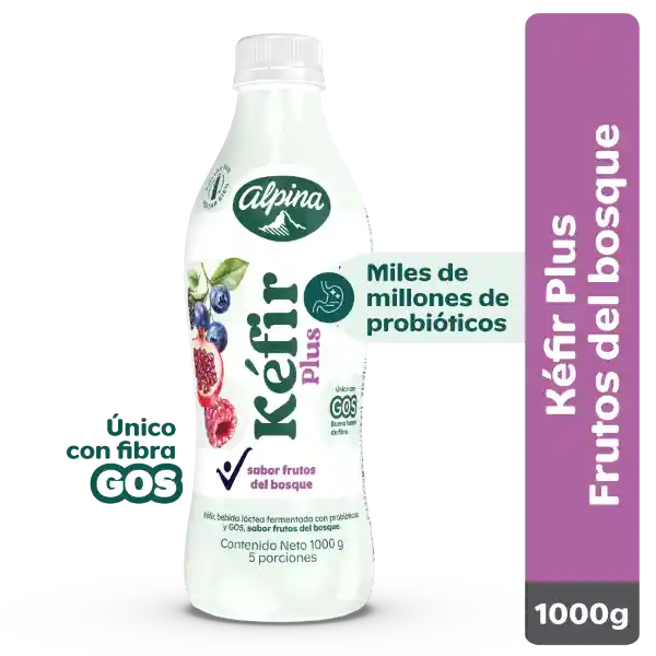 Kéfir Plus Alpina sabor frutos del bosque 1000g