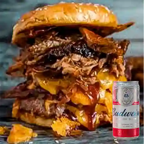 Combo Hamburguesa Costillas BBQ + Budweiser Lta 269ml
