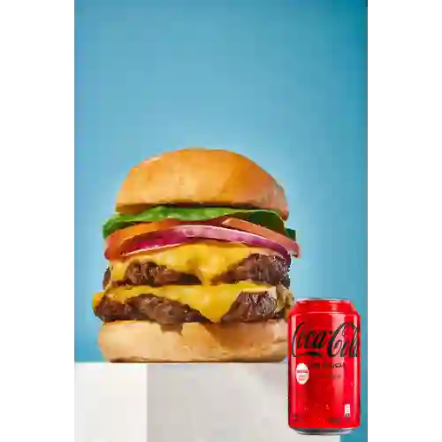 Combo Double Cheeseburger + Coca Cola Sin Azúcar 330ML