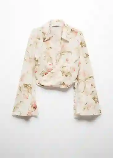 Blusa Carla Vainilla Talla XS Mujer Mango
