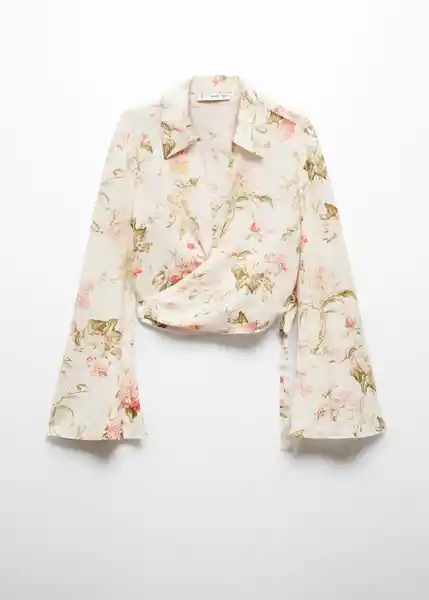 Blusa Carla Vainilla Talla XS Mujer Mango